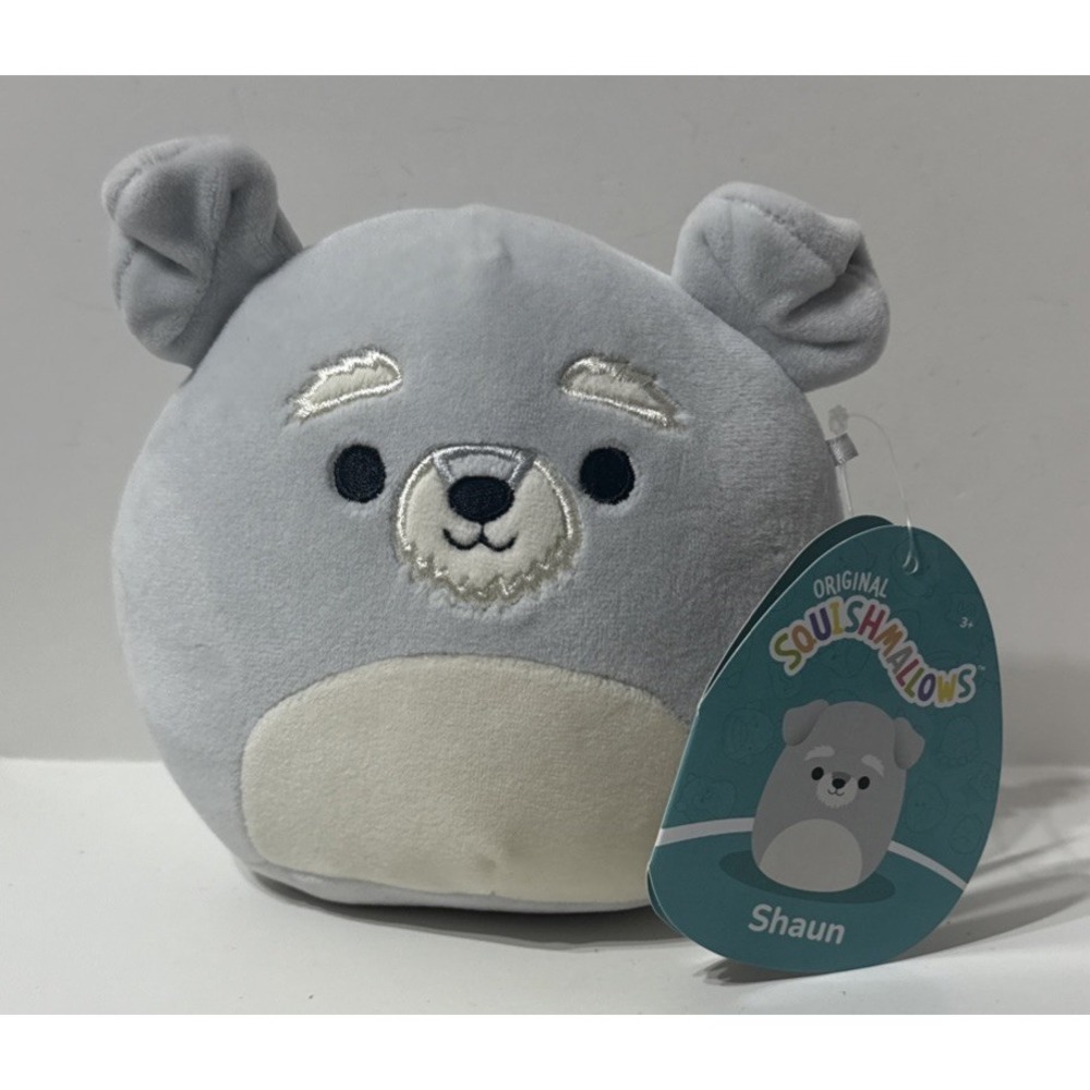 Jazwares 2024 S5 #223 Shaun Schnauzer Grey Blue Puppy‎ Dog 5.5" Tags Kelly Toys